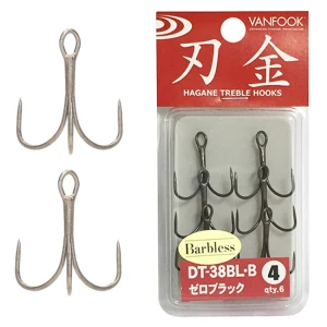 Ancore Vanfook Dt-38bl-b Barbless Treble Nr.10, 7buc/plic