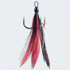 Teaser Bkk Ancora Cu Pene Naturale, Spear 21 Ss, Red Black, Nr.4, 3buc/pac