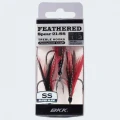 Teaser BKK Ancora cu Pene Naturale, Spear 21 SS, Red Black, Nr.6, 3buc/pac Teaser BKK Ancora cu Pene Naturale, Spear 21 SS, Red Black, Nr.6, 3buc/pac