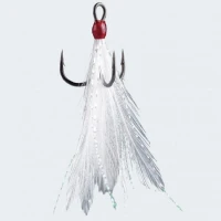 Teaser BKK Ancora cu Pene Naturale, Spear 21 SS, White, Nr.1, 3buc/pac Teaser BKK Ancora cu Pene Naturale, Spear 21 SS, White, Nr.1, 3buc/pac