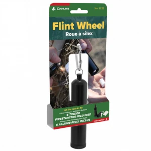 Capsula Depozitare Cu Cremene Si Accesorii Aprins Foc Coghlans Flint Wheel