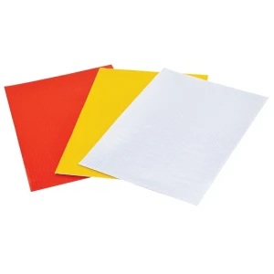 Set Folie Autocolant Reflectorizant Carp Zoom 15x20cm Alb/galben/rosu