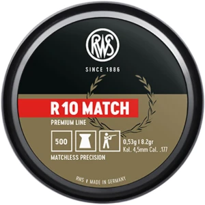 Cutie Munitie Aer Comprimat Rws 500 R10 Match 4.5mm, 0.53g