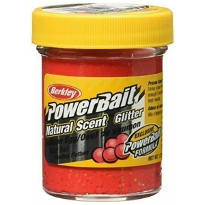 Pasta Berkley Powerbait Sinking Glitter Trout Bait, Salmon Egg Red