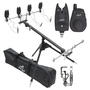 Combo Carp Expert Digital Pentru 4 Lansete, 1 Rod Pod + 4 Avertizori + Receptor + 4 Swingere + Husa De Transport