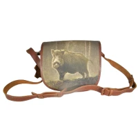 Tolba Tapel Piele Piele Si Textil Model 1, 23x19x6cm