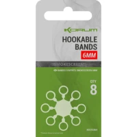 Inele Elastice KORUM Smokescreen Hookable Bands, 6mm, 8buc/pac