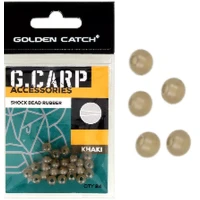 Bile Cauciuc Golden Catch Rubber Beads Kaki, 6mm,  24buc/pac