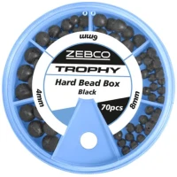 Bile Cauciuc Zebco Trophy Bead Box Mix Black, 70buc/pac