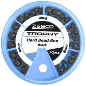 Bile Cauciuc ZEBCO Trophy Bead Box Mix Black, 70buc/pac
