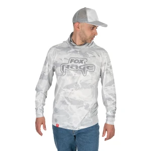 Bluza Fox Rage Uv Hooded Performance Top Camo Gray Marime S