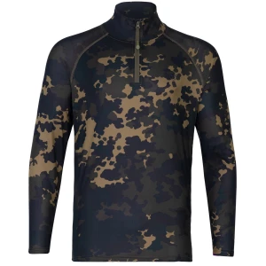 Bluza Uv Korda Kool Upf Zip Jersey, Dark Kamo, Marimea 2xl