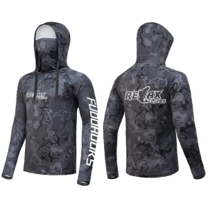 Bluza Uv Relax Lures Upf 50+, Dark Camo, Marime Xl