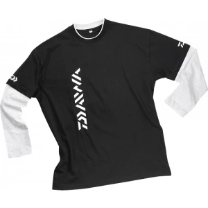 Bluza Daiwa Neagra Maneci Albe Marimea 2xl