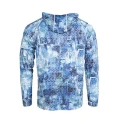 BLUZA UV FHM Mark Hoodie PRINT AQUA BLUE S