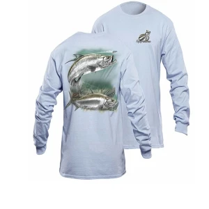 Bluza Flying Fisherman Tarpon Light Blue Long Sleeve Tee M