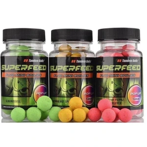 Mini Pop-up Tandem Baits Superfeed Fluo 12mm 35g Glm Halibut And Strawberry