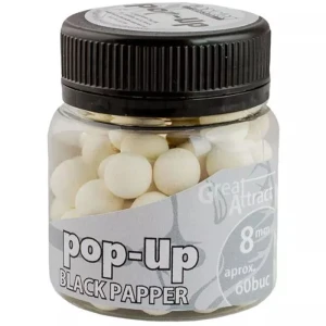 Pop Up Addicted Carp Baits Black Pepper, 8mm, Aprox 60buc/borcan