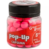 Pop, Up, Addicted, Carp, Baits, Capsuna,, 8mm,, aprox, 60buc/borcan, acb087, Boilies Pop-Up, Boilies Pop-Up Addicted Carp Baits, Addicted Carp Baits