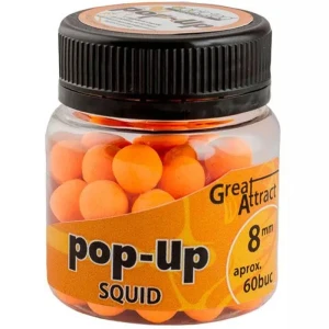 Pop Up Addicted Carp Baits Squid, 8mm, aprox 60buc/borcan Pop Up Addicted Carp Baits Squid, 8mm, aprox 60buc/borcan