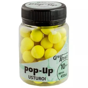 Pop Up Addicted Carp Baits Usturoi, 10mm, aprox 45buc/borcan Pop Up Addicted Carp Baits Usturoi, 10mm, aprox 45buc/borcan