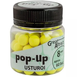 Pop Up Addicted Carp Baits Usturoi, 8mm, Aprox 60buc/borcan