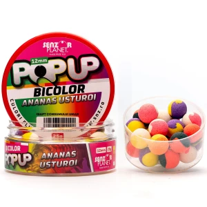Pop Up Bicolor Senzor Planet Ananas & Usturoi, 12mm, 25g Pop Up Bicolor Senzor Planet Ananas & Usturoi, 12mm, 25g