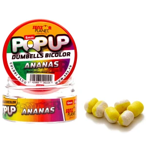 Pop Up Dumbells Bicolor Senzor Planet, Ananas, 6mm, 15g Pop Up Dumbells Bicolor Senzor Planet, Ananas, 6mm, 15g