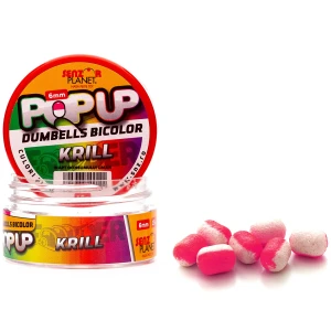 Pop Up Dumbells Bicolor Senzor Planet, Krill, 6mm, 15g Pop Up Dumbells Bicolor Senzor Planet, Krill, 6mm, 15g