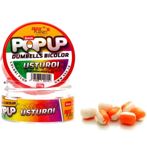 Pop Up Dumbells Bicolor Senzor Planet, Usturoi, 6mm, 15g Pop Up Dumbells Bicolor Senzor Planet, Usturoi, 6mm, 15g