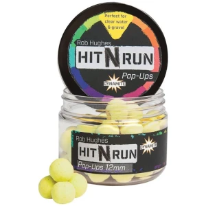 Pop Up Dynamite Baits Hit N' Run Yellow, 12mm Pop Up Dynamite Baits Hit N' Run Yellow, 12mm