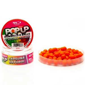 Pop Up Senzor Dumbells & Balls Capsuna & Usturoi, 6mm, 15g Pop Up Senzor Dumbells & Balls Capsuna & Usturoi, 6mm, 15g