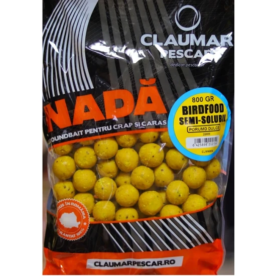 Boilies Claumar Birdfood Semi- Solubil Porumb Dulce 20mm 800gr