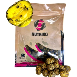 Boilies Solubil Cu Miez Lichid Nutrigo Feed-ex, Miere Si Rapita, 20mm, 800g