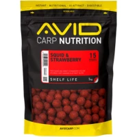 Boilies Tare AVID Carp Nutrition, Squid & Strawberry, 15mm, 1kg