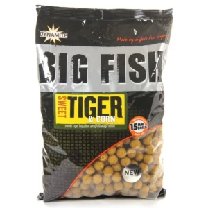 Boilies Tare DYNAMITE BAITS Big Fish, Sweet Tiger & Corn, 12mm, 1kg