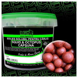 Boilies Carlig Mg Special Carp Solubile Squid Octopus Capsuna (14-16-18mm) 200gr