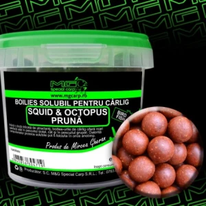 Boilies Carlig Mg Special Carp Solubile Squid Octopus Pruna (14-16-18mm) 200gr