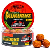 Boilies Carlig Senzor Kukuruz, Scopex Si Monster Crab, 24mm, 200g