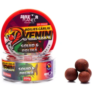 Boilies Carlig Senzor Venin, Squid Pruna, 20-24mm, 200g