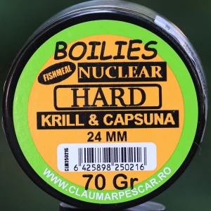 Boilies Claumar Fishmeal Nuclear Hard Krill-Capsuna 24mm 70Gr 
