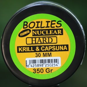 Boilies Claumar Fishmeal Nuclear Hard Krill-Capsuna 30mm 350Gr 