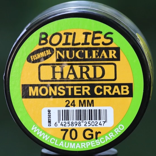 Boilies Claumar Fishmeal Nuclear Hard Monster Crab 24mm 70gr
