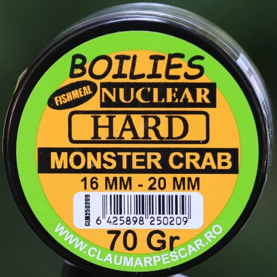 Boilies Claumar Fishmeal Nuclear Hard Monster Crab 70 Gr 16-20 Mm