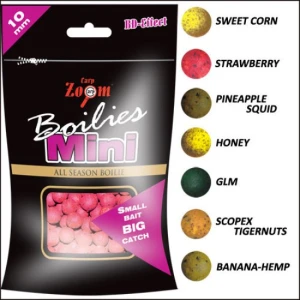 Mini Boilies Carp Zoom 10mm 150gr Strawberry