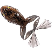 Broasca Live Target Freestyle Frog Unrigged, Brown / Black, 7.5cm, 2buc/pac