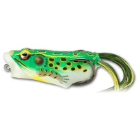 Broasca Live Target Hollow Body Frog Popper, Green / Yellow, 6.5cm, 14g