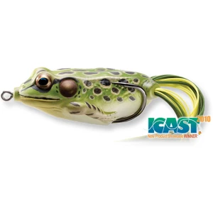 Broasca Live Target Hollow Body Frog Walking Bait, Green / Yellow, 6.5cm, 21g