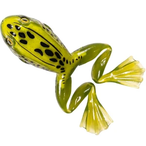 Creatura Live Target Freestyle Frog Unrigged, Moss / Yellow, 5cm, 4buc/pac