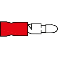 Conector Electric Rotund Allroundmarin, 4.0mm, Rosu, 100buc/pac